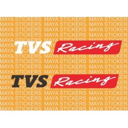 TVS racing new logo stickers for Apache RTR, RR310, helmets ( Pair of 2 stickers )