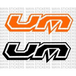 UM united motors logo decal stickers (Pair of 2 stickers )