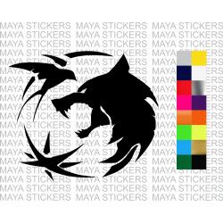 Witcher wolf and birds decal sticker for cars, bikes, laptops and others