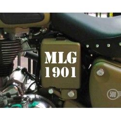 MLG 1901 -  stencil style sticker for Royal Enfield