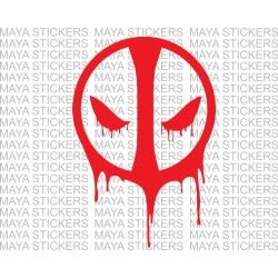 Deadpool vinyl decal / sticker for car, bikes and laptop. Available in custom colors and sizes