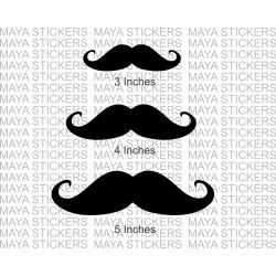 Moustache / Mooch sticker for cars, bikes, laptops and mobile